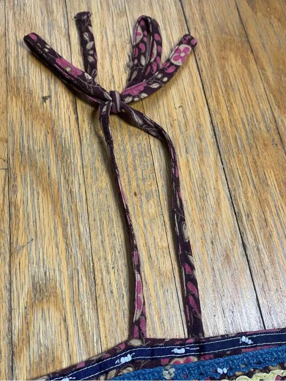 Old Navy Purple Floral Tie-Strap Tank with Pink Accents - Picture 8 of 8
